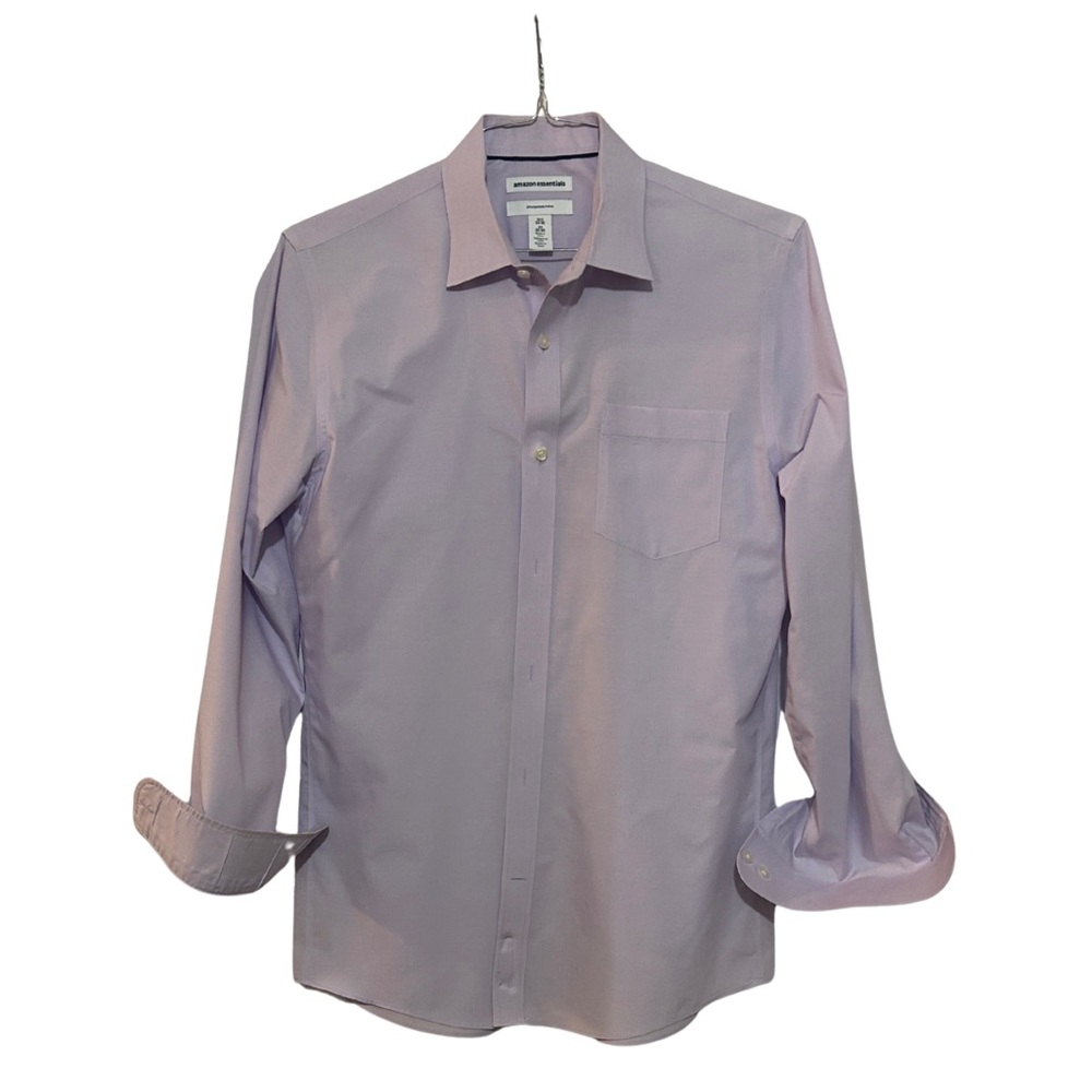 Amazon Essentials Men's Light Purple Dress Shirt